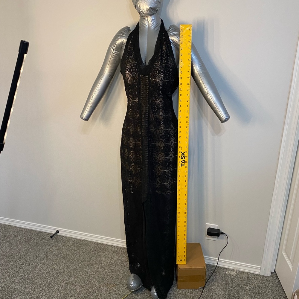 Guess Black and Cream Lace Dress